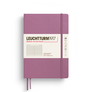 LEUCHTTURM 1917 Carnet De Notes Couverture Rigide Dusty Rose, Medium (A5), 251 P.,Ligné
