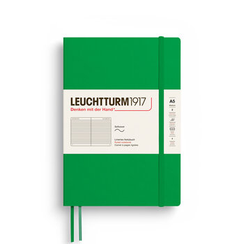 LEUCHTTURM 1917 Carnet De Notes Couverture Souple Spring Leaf, Medium (A5), 123 P.,Ligné