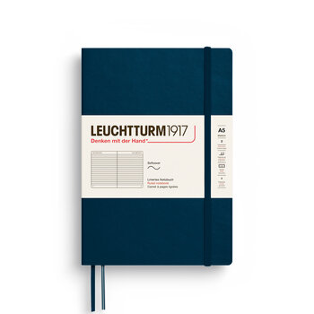 LEUCHTTURM 1917 Carnet De Notes Couverture Souple Deep Sea, Medium (A5), 123 P.,Ligné
