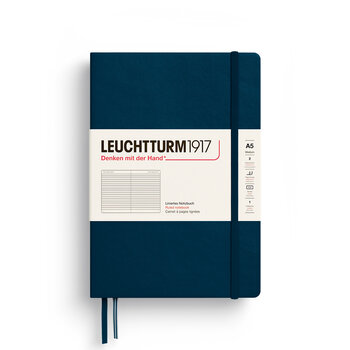 LEUCHTTURM 1917 Carnet De Notes Couverture Rigide Deep Sea, Medium (A5), 251 P.,Ligné
