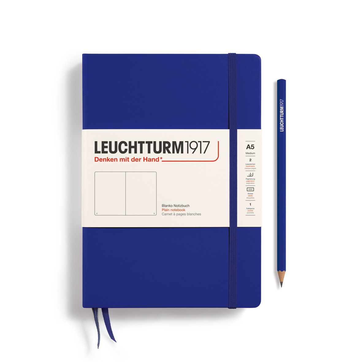 LEUCHTTURM 1917 Carnet de notes Couverture rigide Ink, Medium (A5), 251 p., blanc