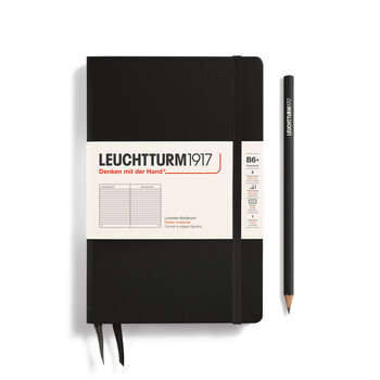 LEUCHTTURM 1917 Carnet de notes Couverture rigide Noir, Paperback (B6+), 219 p., ligné