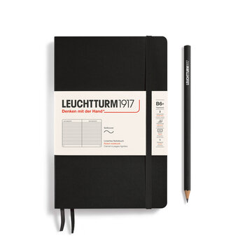 LEUCHTTURM 1917 Carnet de notes Couverture souple Paperback Noir, (B6+), 123 p., ligné