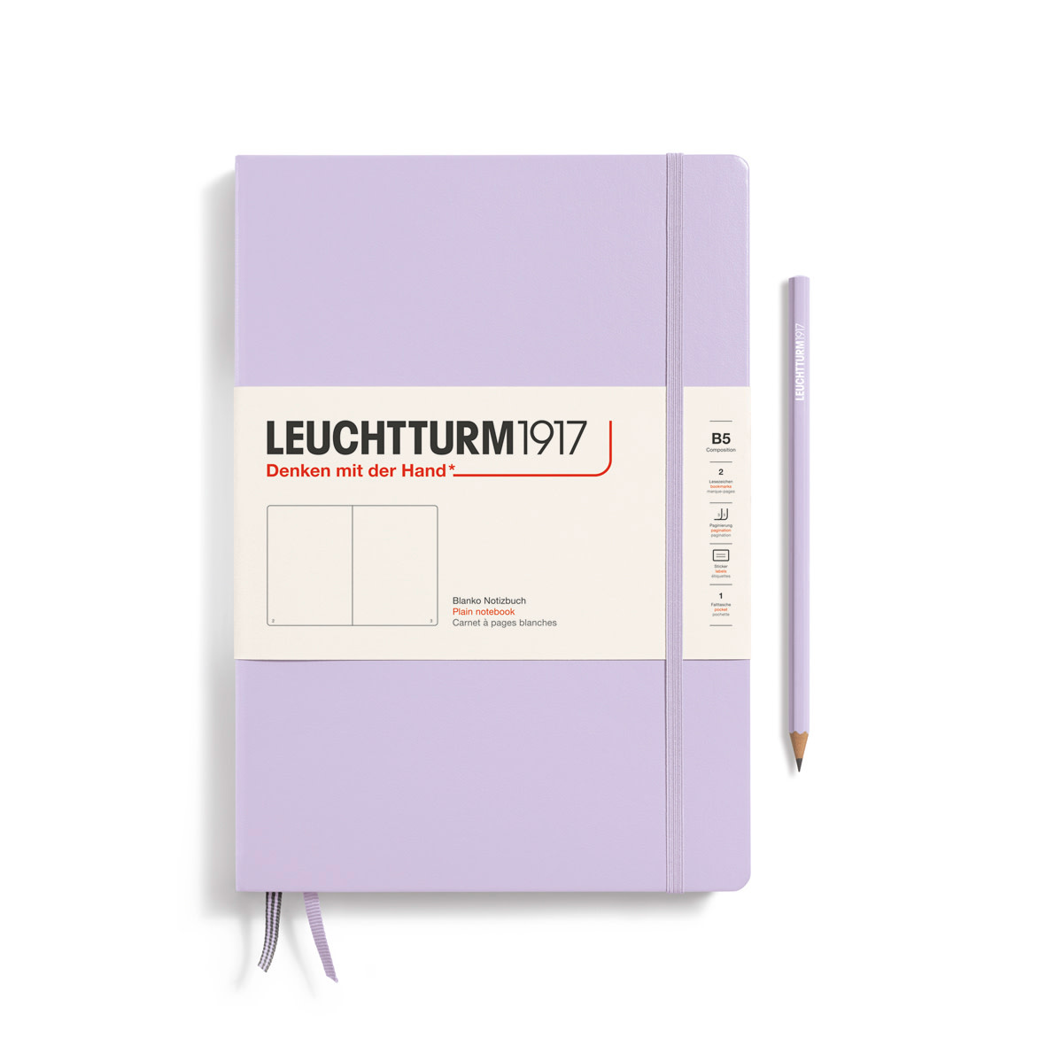LEUCHTTURM 1917 Carnet de notes Couverture rigide Lilac, Composition (B5), 219 p., blanc