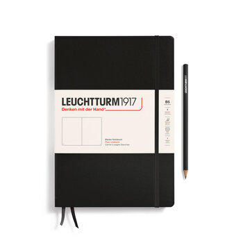 LEUCHTTURM 1917 Carnet de notes Couverture rigide Noir, Composition (B5), 219 p., blanc