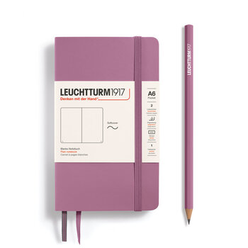 LEUCHTTURM 1917 Carnet de notes Couverture souple Dusty Rose, Pocket (A6), 123 p., blanc