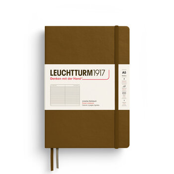 LEUCHTTURM 1917 Carnet De Notes Couverture rigide Spice Brown, Medium (A5), 251 P., Ligné
