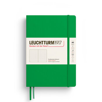 LEUCHTTURM 1917 Carnet De Notes Couverture Rigide Spring Leaf, Medium (A5), 251 P.,Pointillé