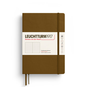 LEUCHTTURM 1917 Carnet De Notes Couverture rigide Spice Brown, Medium (A5), 251 P., Pointillé