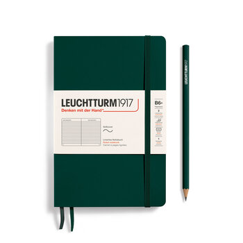LEUCHTTURM 1917 Carnet de notes Couverture souple Forest Green, Paperback (B6+), 123 p., ligné