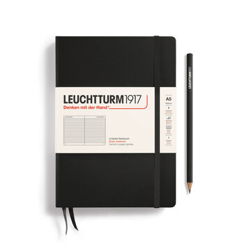 LEUCHTTURM 1917 Carnet de notes Couverture rigide Noir, Medium (A5), 251 p., ligné