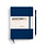 LEUCHTTURM 1917 Carnet de notes Couverture rigide Bleu Marine, Medium (A5), 251 p., blanc