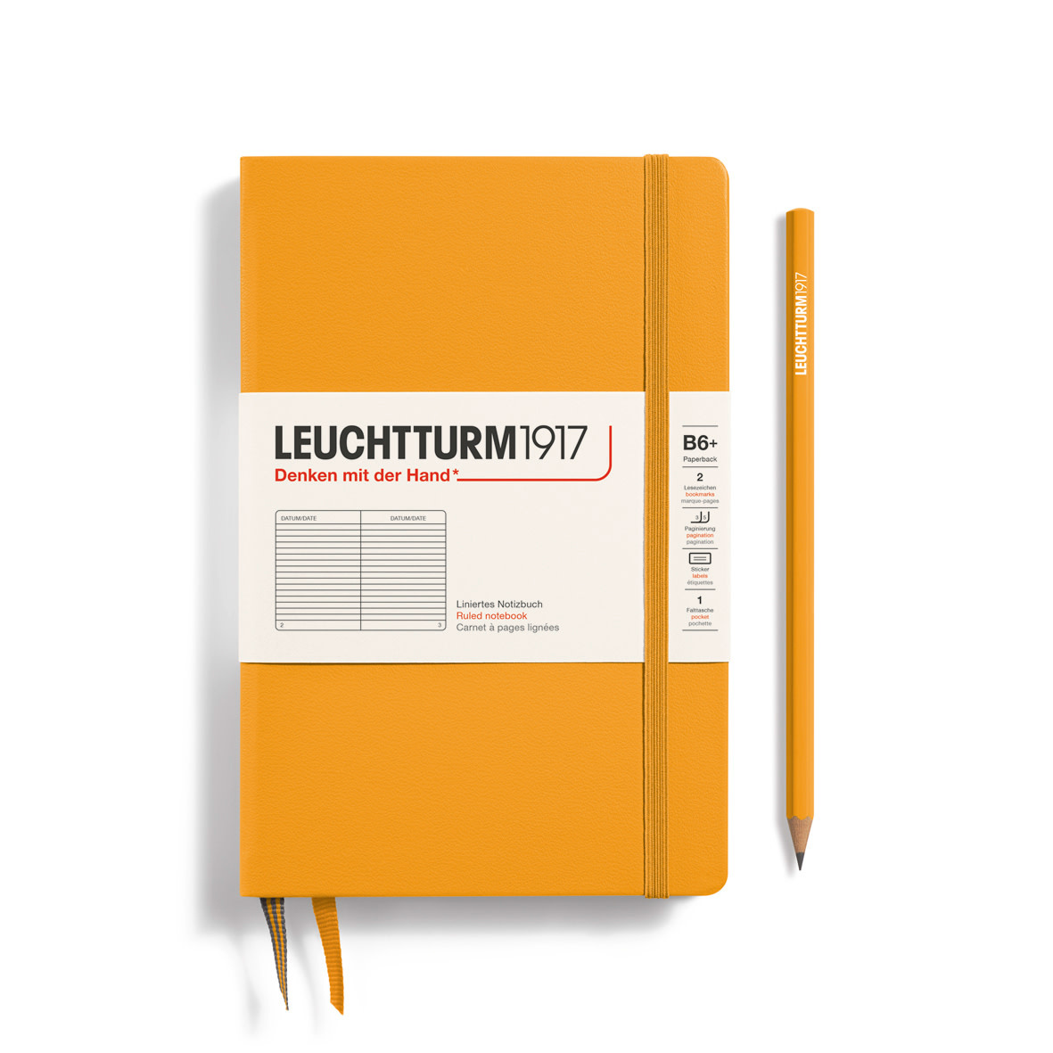LEUCHTTURM 1917 Carnet de notes Couverture rigide Rising Sun, Paperback (B6+), 219 p., ligné