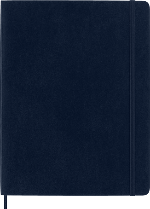 MOLESKINE Carnet Classique Très Grand Format Ligné Bleu Saphir Couverture Souple