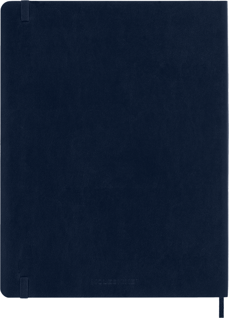 MOLESKINE Carnet Classique Très Grand Format Ligné Bleu Saphir Couverture Souple