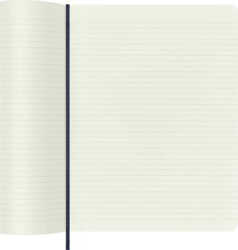 MOLESKINE Carnet Classique Très Grand Format Ligné Bleu Saphir Couverture Souple
