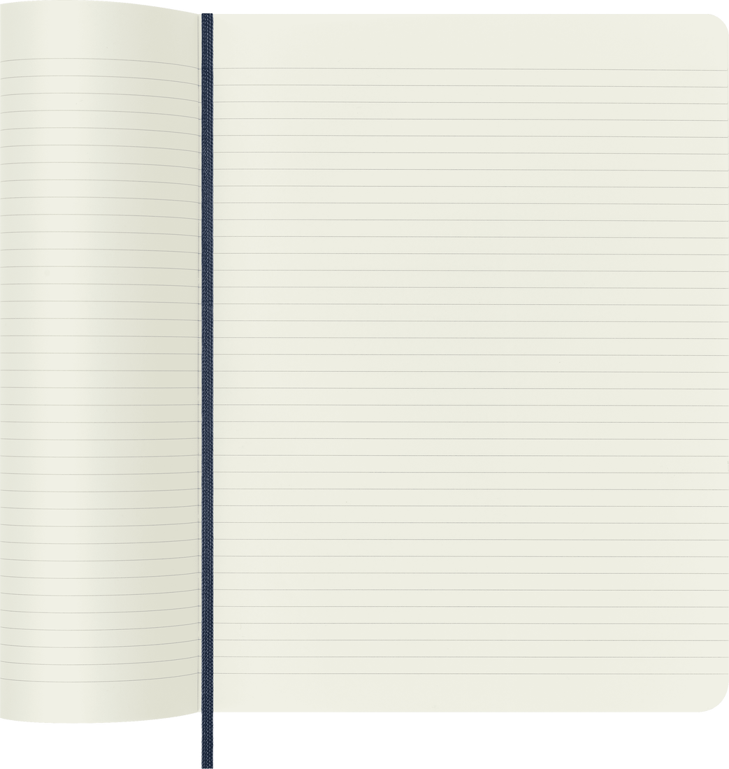 MOLESKINE Carnet Classique Très Grand Format Ligné Bleu Saphir Couverture Souple