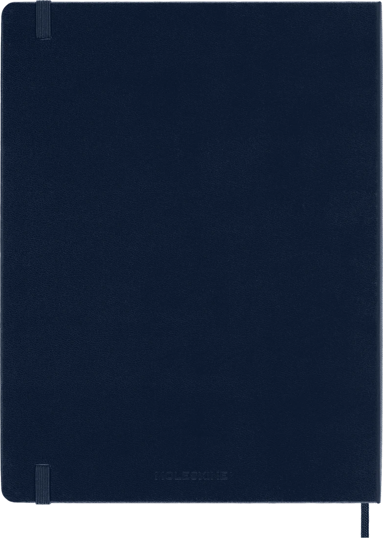 MOLESKINE Carnet Classique, Très Grand Format, Ligné, Bleu Saphir, Couverture Rigide