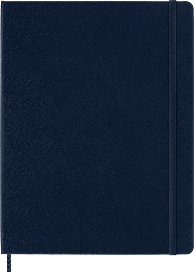 MOLESKINE Carnet Classique, Très Grand Format, Ligné, Bleu Saphir, Couverture Rigide