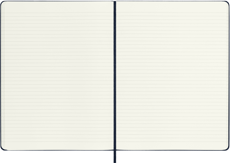 MOLESKINE Carnet Classique, Très Grand Format, Ligné, Bleu Saphir, Couverture Rigide
