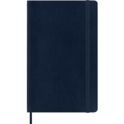 MOLESKINE Carnet Classique Grand Format À Pages Blanches Bleu Saphir Couverture Souple