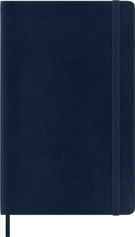 MOLESKINE Carnet Classique Grand Format À Pages Blanches Bleu Saphir Couverture Souple