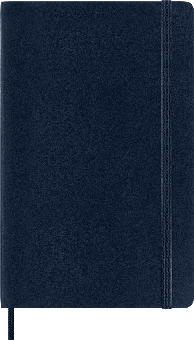 MOLESKINE Carnet Classique Grand Format À Pages Blanches Bleu Saphir Couverture Souple