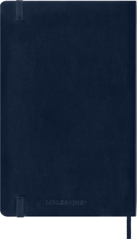 MOLESKINE Carnet Classique Grand Format À Pages Blanches Bleu Saphir Couverture Souple