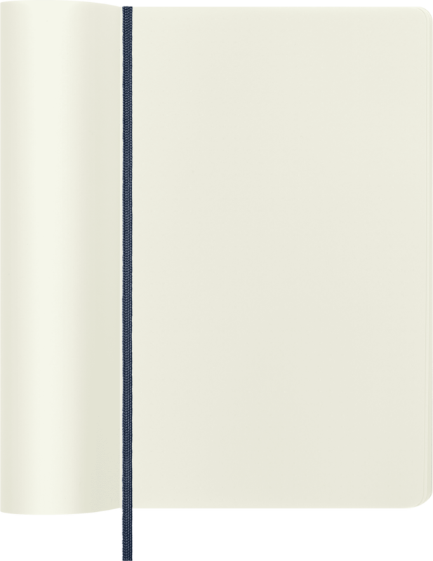 MOLESKINE Carnet Classique Grand Format À Pages Blanches Bleu Saphir Couverture Souple