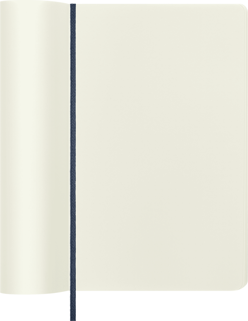 MOLESKINE Carnet Classique Grand Format À Pages Blanches Bleu Saphir Couverture Souple