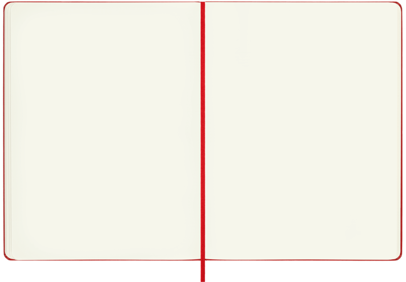 MOLESKINE Carnet Classique Très Grand Format, À Pages Blanches,Rouge Écarlat, Couverture Rigide