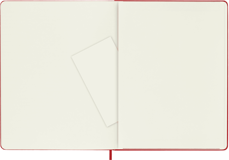 MOLESKINE Carnet Classique Très Grand Format, À Pages Blanches,Rouge Écarlat, Couverture Rigide