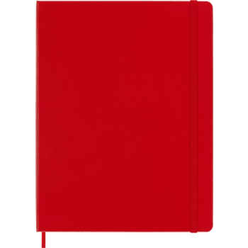 MOLESKINE Carnet Classique Très Grand Format, À Pages Blanches,Rouge Écarlat, Couverture Rigide