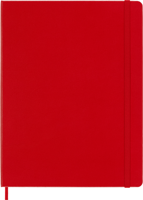 MOLESKINE Carnet Classique Très Grand Format, À Pages Blanches,Rouge Écarlat, Couverture Rigide