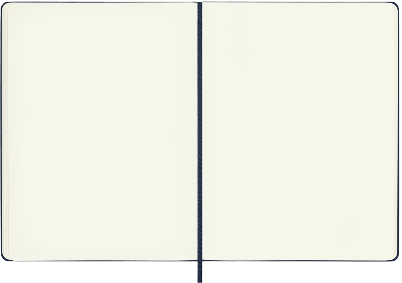 MOLESKINE Carnet Classique Très Grand Format, À Pages Blanches, Bleu Saphir, Couverture Rigide