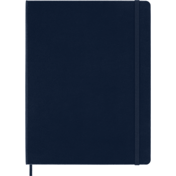 MOLESKINE Carnet Classique Très Grand Format, À Pages Blanches, Bleu Saphir, Couverture Rigide
