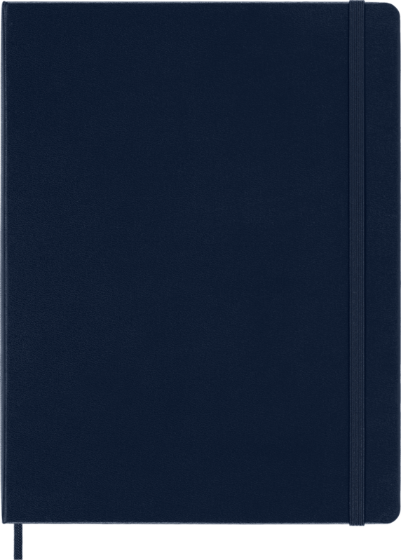 MOLESKINE Carnet Classique Très Grand Format, À Pages Blanches, Bleu Saphir, Couverture Rigide