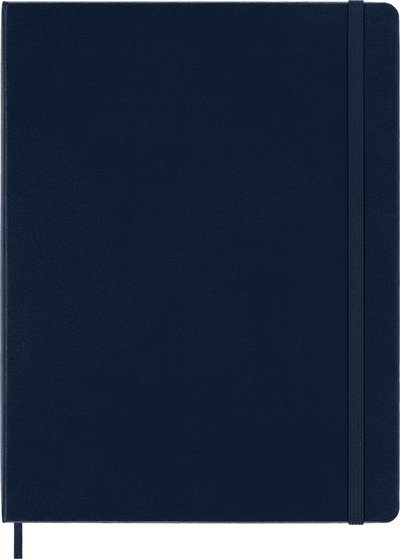MOLESKINE Carnet Classique Très Grand Format, À Pages Blanches, Bleu Saphir, Couverture Rigide