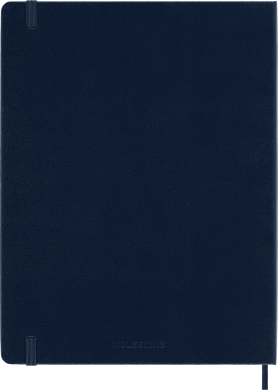 MOLESKINE Carnet Classique Très Grand Format, À Pages Blanches, Bleu Saphir, Couverture Rigide