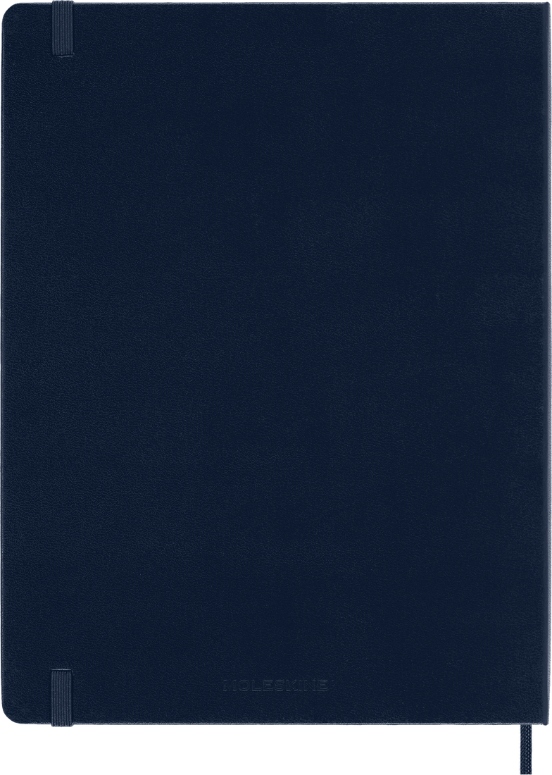 MOLESKINE Carnet Classique Très Grand Format, À Pages Blanches, Bleu Saphir, Couverture Rigide