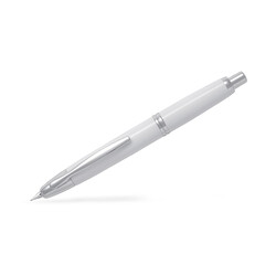 PILOT Capless Rhodié - Blanc - Plume Moyenne - En Coffret