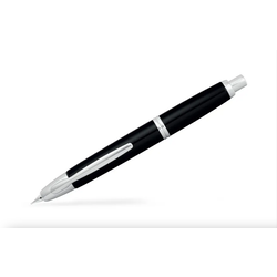 PILOT Capless Stylo Plume rétractable Finitions Rhodiées - Noir Mat - Plume Moyenne - En Coffret