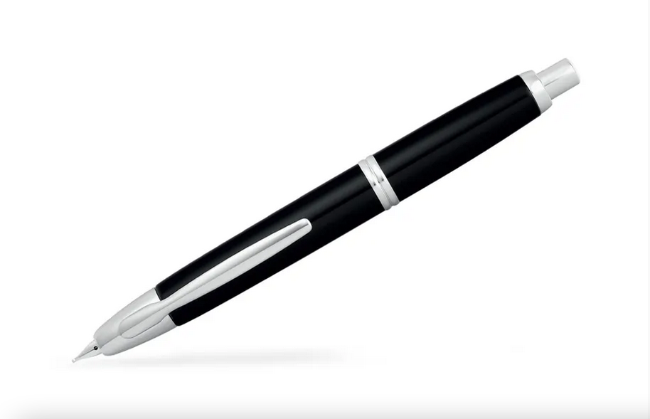 PILOT Capless Stylo Plume rétractable Finitions Rhodiées - Noir Mat - Plume Moyenne - En Coffret