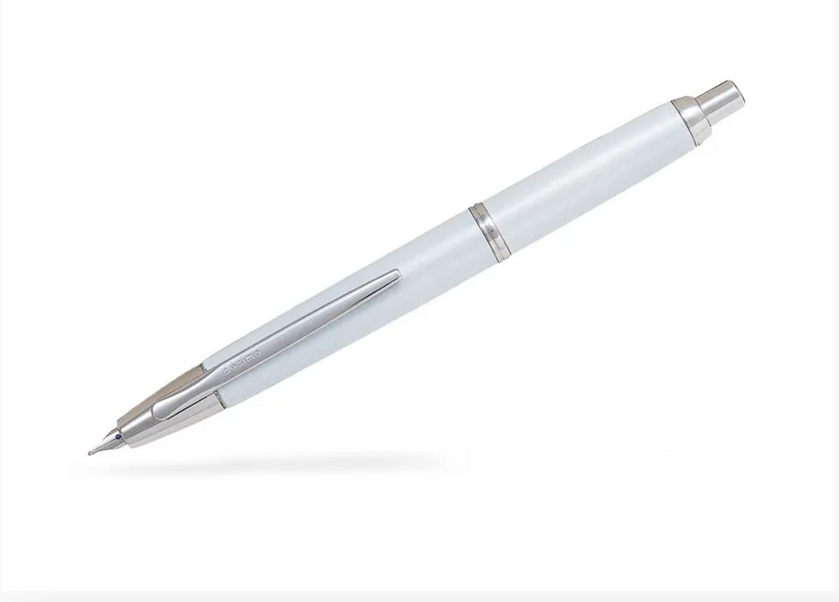 PILOT Capless Stylo Plume rétractable Decimo - Blanc - Plume Moyenne - En Coffret