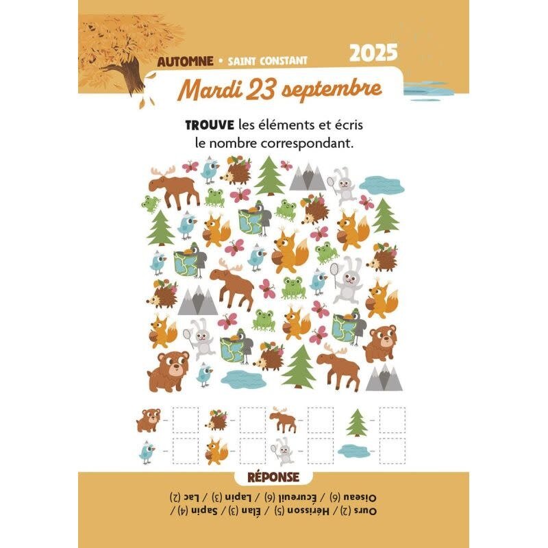 GRENOUILLE EDITIONS Mon Premier Calendrier D'Ecole 2025-2026