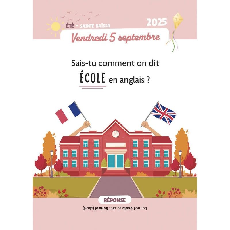 GRENOUILLE EDITIONS Mon Premier Calendrier D'Ecole 2025-2026