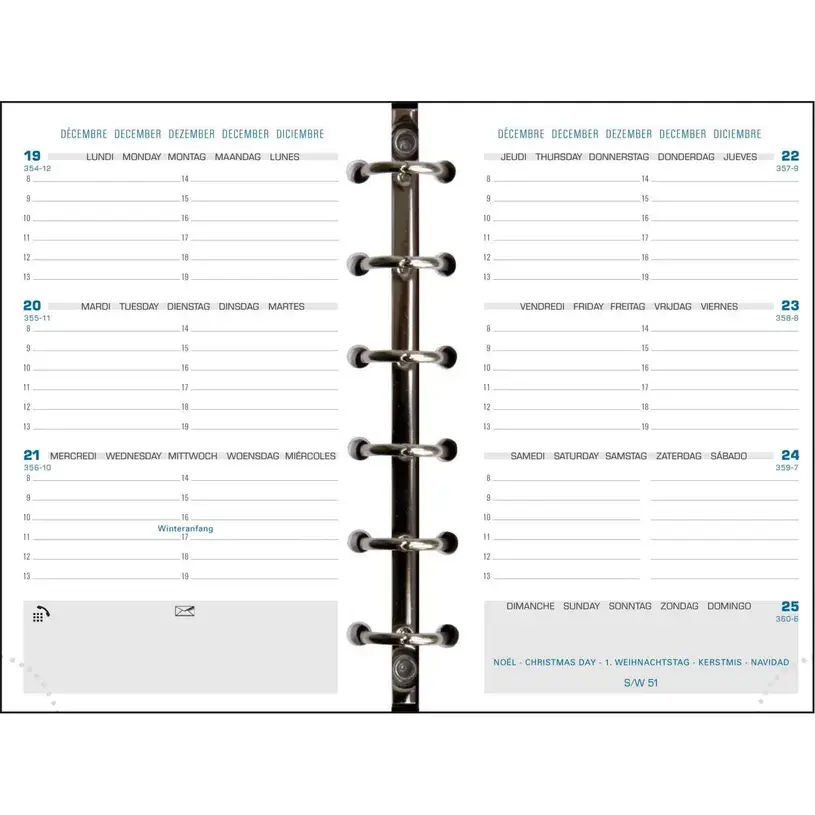 EXACOMPTA Recharge Exatime 14 SAD sem/2p. horizontal