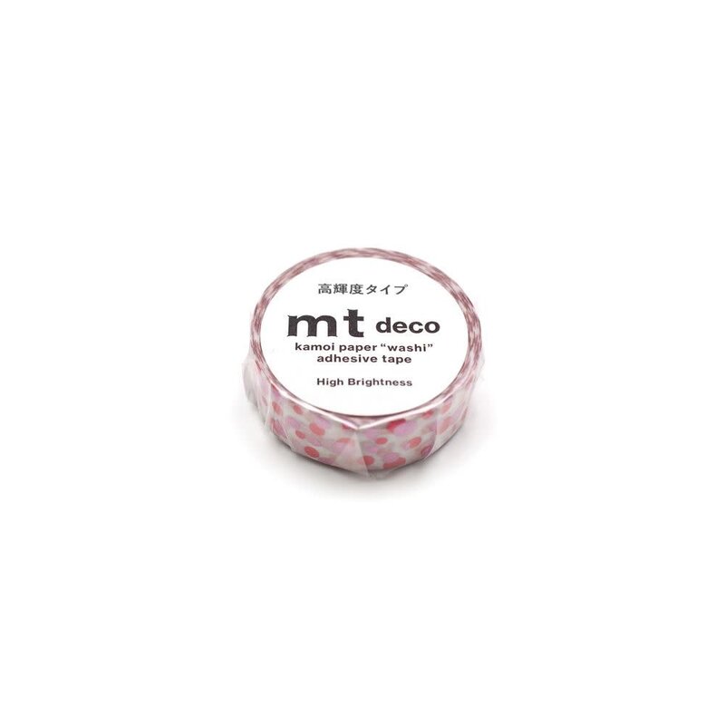 OZ MT 1P Motif pois rose & rouge / scattered dot 1,5cm x7m