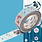 OZ MT EX Motif kimono papillons & fleurs / yukata 1,5cm x7m