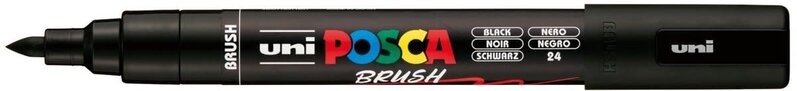 POSCA Marqueur Posca Pointe Moyenne Brush PC5BR Noir